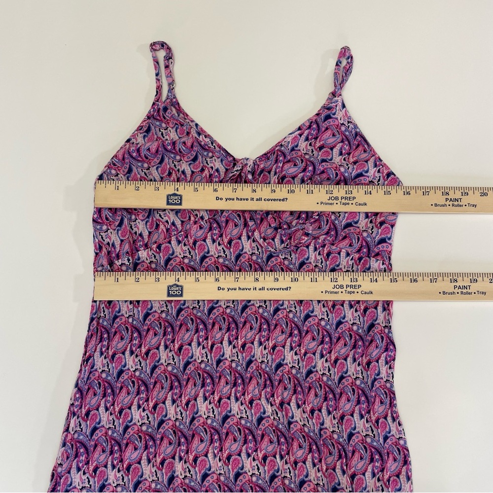 Simply Southern Y2K Pink & Purple Paisley Keyhole Maxi Slip Dress, size XL - Picture 11 of 12
